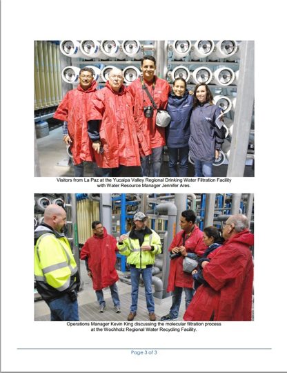 Miembros de ACORA en recorrido técnico en California